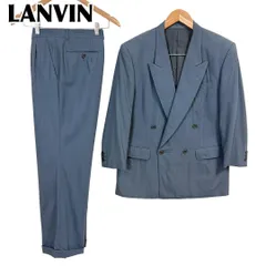 美品 LANVIN ダブルスーツ セットアップ R48-45-85 ブルーグレー