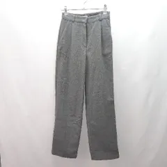 ◇ Via,J ヴィアジェイ タック シンプル カジュアル 無地 きれいめ ストレートパンツ サイズS グレー レディース E  【1307040042533】のサムネイル