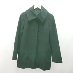 ◇ INDIVI カジュアル シンプル カシミア ウール 長袖 コート サイズ40 ブラック レディース E  【1307040043318】