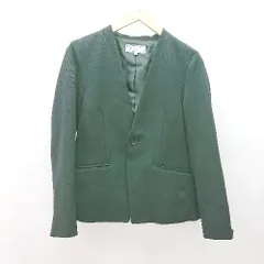 ◇ ROPE PICNIC フォーマル シンプル ノーカラー ビジネス 長袖 ジャケット サイズ38 ブラック レディース E  【1307040043189】