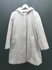 ◇ GLOBAL WORK カジュアル 秋冬 シンプル あったかい 長袖 コート サイズM ライトグレー レディース E  【1307040043073】