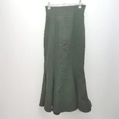 ◇ LAUIR シンプル エレガンス バックゴム サイドジップ ロング丈 マーメイド スカート サイズS ブラック レディース E  【1307040043844】