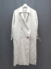◇ ◎●未使用● natural couture カジュアル シンプル 通勤 長袖 トレンチコート サイズF ライトカーキ レディース E  【1307040044476】