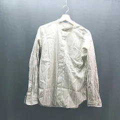 ◇ ◎ BEAUTY&YOUTH UNITED ARROWS カジュアル ストライプ シンプル 胸ポケット 長袖 シャツ サイズM カーキグレー メンズ E  【1307040045091】