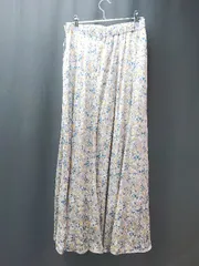 ◇ ◎ ●美品● Sonny Label ウエストゴム かわいい ロング フレア スカート サイズF グレー/イエロー/ブルー レディース E  【1307040047781】