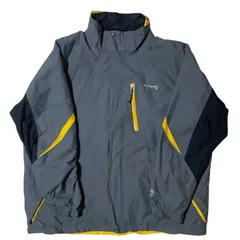 コロンビア オムニテック マウンテンジャケット 2色 グレー イエロー アウトドア 刺繍 ロゴ 2XL アウター メンズ 古着 長袖