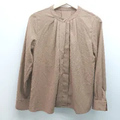 ◇ Vis ビス シンプル カジュアル きれいめ タック ゆったりめ オフィス 長袖 ブラウス サイズF ブラウン レディース E  【1307040049389】