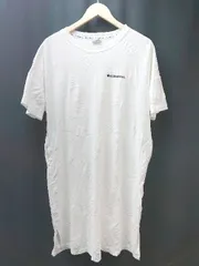 ◇ CONVERSE コンバース シンプル カジュアル ゆったりめ ロゴ 半袖 ロング丈 ワンピース サイズM ホワイト レディース E  【1307040049365】