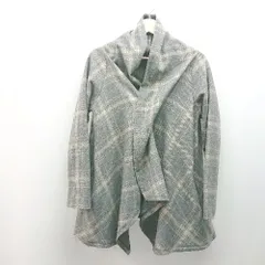 ◇ loaf ローフ チェック柄 バックスリット ポケット ウール 長袖 コート サイズONE グレー系 レディース E  【1307040051009】