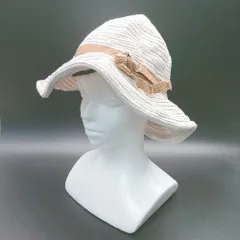 ◇ OVERRIDE オーバーライド リボン かわいい おしゃれ シンプル ハット アイボリー サイズ57.5cm レディース E  【1307040050804】