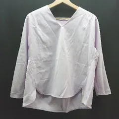 ◇ ◎ ●未使用● ur's ユアーズ シンプル Vネック 無地 長袖 カットソー サイズS ネイビー レディース E  【1307040050750】