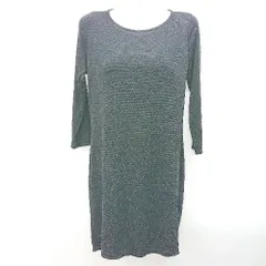 ◇ EGOIST エゴイスト 背中開き ストレッチ素材 ラメ感 薄手 長袖 ミニ丈 ワンピース サイズF ブラック レディース E  【1307040051184】