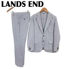 LANDS END 麻混スーツセットアップ ジャケットy5 パンツ76