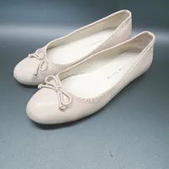 ◇ oriental traffic フラット バレエシューズ リボン フェミニン カジュアル パンプス サイズ36 ベージュ レディース E  【1307040053218】