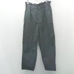 ◇ GAP ギャップ ウエストゴム フリル ワイド テーパード シンプル カジュアル パンツ サイズM ブラック レディース E  【1307040055175】