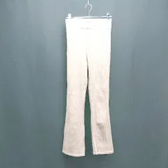 ◇ HANES ヘインズ ニット リブ ウエストゴム リラックス カジュアル シンプル パンツ サイズS ベージュ レディース E  【1307040055380】のサムネイル