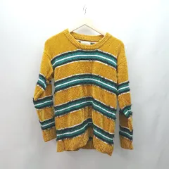 ◇ Ungrid アングリッド ボーダー柄 ラウンドネック プルオーバー 長袖 ニット サイズFREE オレンジ系 レディース E  【1307040056936】