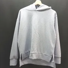 ◇ Samansa Mos2 フード付き フュッシュテール サイドスリット 長袖 パーカー サイズFREE ライトブルー レディース E  【1307040056912】