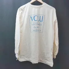 ◇ Samansa Moｓ２ ラウンドネック オーバーサイズ カジュアル 長袖 ロングTシャツ サイズF クリーム レディース E  【1307040057605】