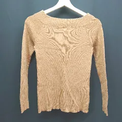 ◇ SPICK AND SPAN リブ素材 無地 シンプル 大人っぽい ストレッチ 長袖 ニット 表記なし ブラウン レディース E  【1307040058664】