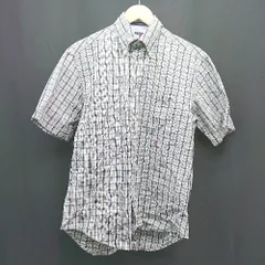 ◇ Tommy Hilfiger チェック柄 ワンポイント 胸ポケット 涼しげ カジュアル 半袖 シャツ サイズS グリーン メンズ E  【1307040059227】