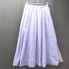 ◇ URBAN RESEARCH ROSSO バックウエストゴム 薄手 シアー 綺麗め ロング フレア スカート サイズF ブルー レディース E  【1307040059067】