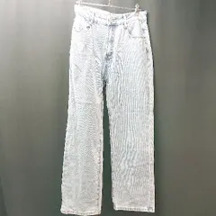 ◇ DAZY シンプル カジュアル 無地 スリム ストレート デニム パンツ サイズM ライトブルー レディース E  【1307040063064】