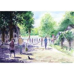 原画）午後の陽気【B5規格／水彩画／#2965a】 - メルカリ