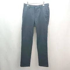 ◇ green label relaxing バックウエストゴム 厚手 カジュアル テーパード パンツ サイズM ネイビー メンズ E  【1307040063002】