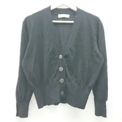 ◇ ZARA KNIT ザラ シンプル 無地 綺麗め ショート丈 長袖 ニット カーディガン サイズEUR M ブラック レディース E  【1307040063590】