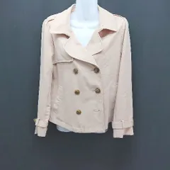 ◇ MAJESTIC LEGON マジェスティックレゴン ショート丈 綺麗め 長袖 トレンチ コート サイズS ベージュ レディース E  【1307040064047】のサムネイル