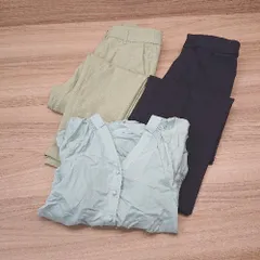 ◇ 《 ViS ヴィス まとめ3点セット 無地 チャックボタン閉め ブラウス/スラックス レディース 》 E  【1307040064719】