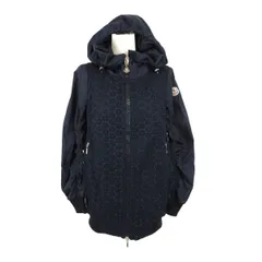モンクレール FOUCHER カットワーク刺繍 ナイロンジャケット 349101 85 53588 レディース ネイビー MONCLER【中古】 【アパレル・小物】