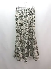 ◇ ◎ mystywoman ミスティウーマン 花柄 ウエストゴム 綺麗め ロング丈 フレア スカート サイズF ベージュ レディース E  【1307040064832】のサムネイル