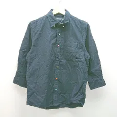 ◇ nanouniverse ナノユニバース フロントボタン ポケット 長袖 シャツ サイズS ネイビー メンズ E  【1307040065280】