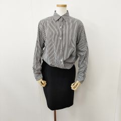 Deuxieme Classe ドッキング ストライプ サイズ38 ワンピース ブラック ホワイト レディース ドゥーズィエムクラス【中古】5-1222T◎