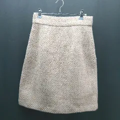 ◇ ◎ プロポーションボディドレッシング 綺麗め 大人 ひざ丈 タイト スカート サイズM ベージュ系 レディース E  【1307040067659】