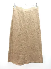 ◇ ◎ ROPEPICNIC ロペピクニック 無地 スリット シンプル 大人 ロング丈 タイト スカート サイズ38 ブラウン レディース E  【1307040067994】