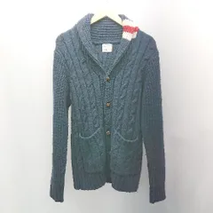 ◇ JUNRed ジュンレッド 生地厚手 ロング丈 冬物 長袖 カーディガン サイズ1 ネイビー メンズ E  【1307040067826】のサムネイル