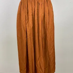 UNIQLO ロングスカート M ブラウン ウエストゴム フレア 裏地付き ユニクロ　20251222-0015