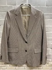 A【A25-57】◇UNIQLO    ジャケット　サイズS    千鳥格子柄