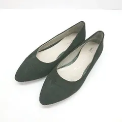 ◇ oriental traffic ポインテッドトゥ スエード カジュアル エレガント パンプス サイズ37 ブラック レディース E  【1307040069356】