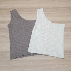 ◇ 《 fifth まとめ売り2点セット サイズ表記なし リブ ワンショルダー インナー ニット レディース 》 E  【1307040070864】