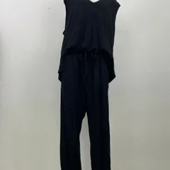 Kunnys オールインワン LL ブラック Vネック ノースリーブ 落ち感 大きいサイズ 　20251107-0019