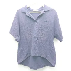 ◇ LACOSTE ラコステ 無地 シンプル ブランドロゴ刺繡 半袖 ポロシャツ サイズ38 ネイビー メンズ E  【1307040071267】