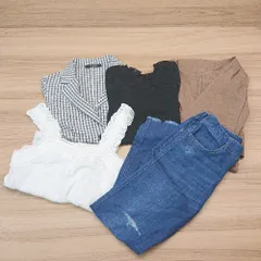 ◇ 《 wcloset まとめ売り5点セット サイズ混合 カジュアル シンプル ジャンパースカート/トップス/パンツ レディース 》 E  【1307040072165】