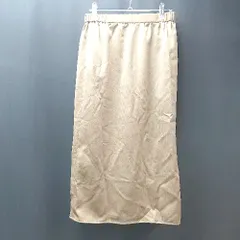 ◇ ◎ ●未使用● niko and… ウエストゴム 光沢 シンプル 大人 膝丈 タイト スカート サイズ4 ブラウン レディース E  【1307040072660】