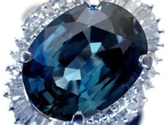 【ジュエリー極】鑑付 極上品！超大粒良質天然ブルーサファイア7.09ct＆良質ダイヤ0.65ct 超高級Pt900リング h8134izr【送料無料】