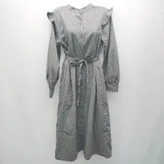 ◇ ◎ FREE’S MART ガーリー バックリボン かわいい おしゃれ 長袖 ひざ丈 ワンピース サイズFR グレー レディース E  【1307040074343】