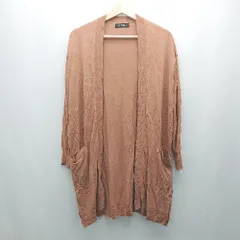 ◇ GREEN LABEL RELAXING カジュアル 無地 春コーデ かわいい 長袖 カーディガン 表記なし ブラウン レディース E  【1307040074213】